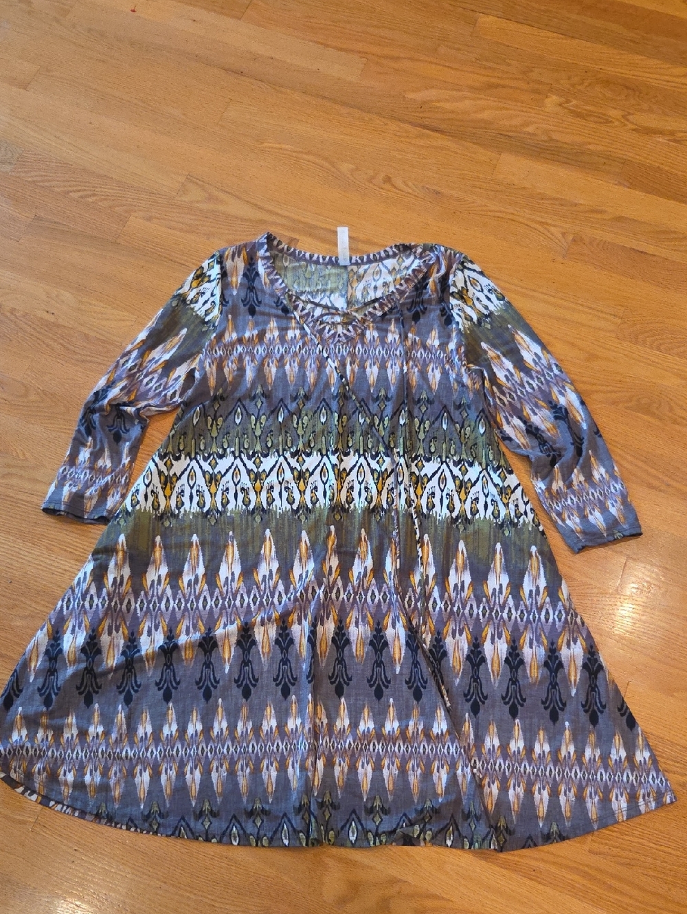 NewWOMENS' Multi-Color Patterned Swing Dress Made In USA.